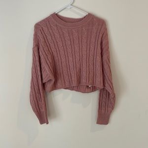 never worn before pink cropped sweater